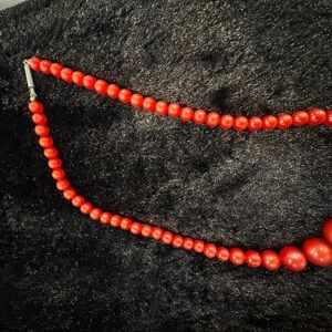Elegant Red Beaded Necklace